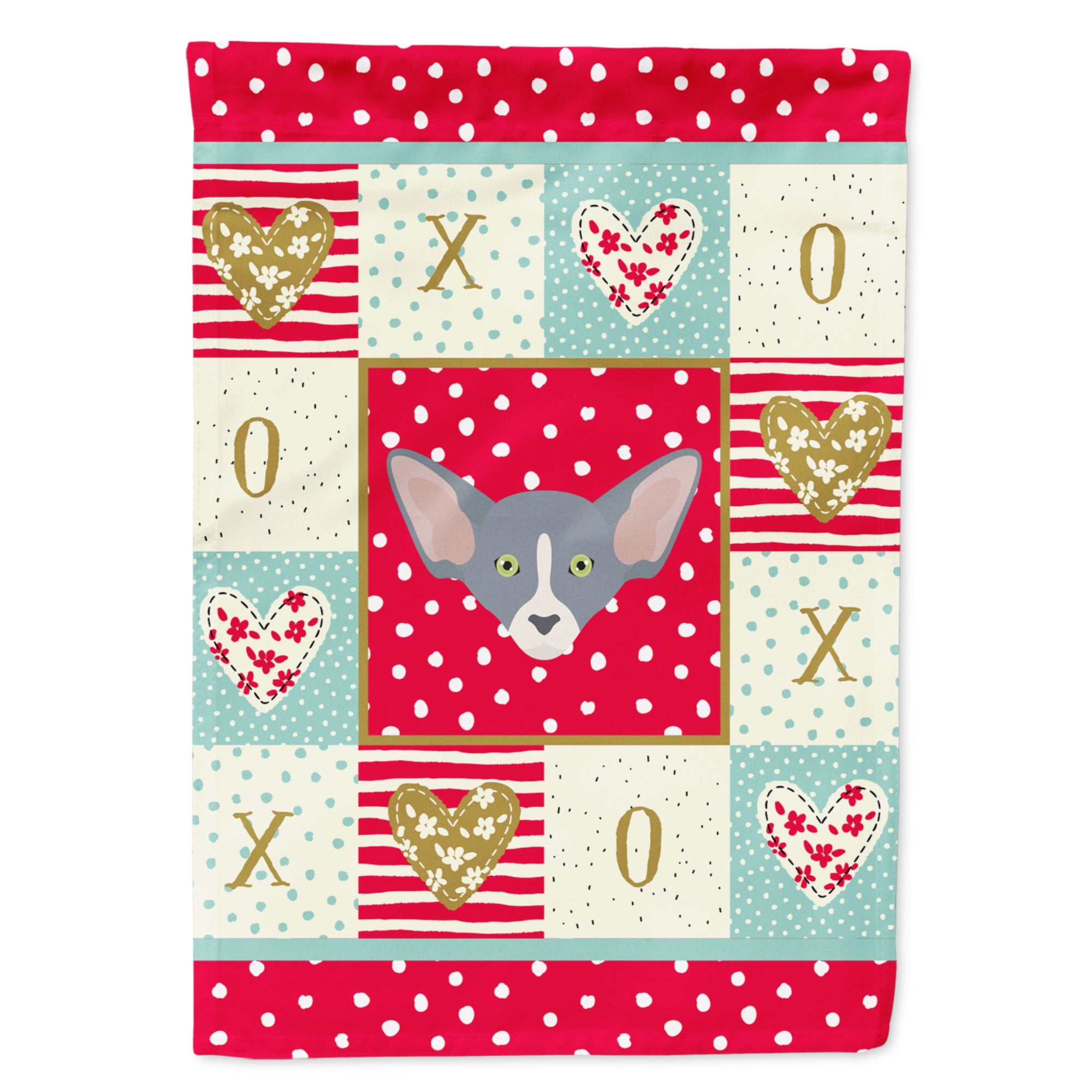 Peterbald Cat Love Flag Garden Size
